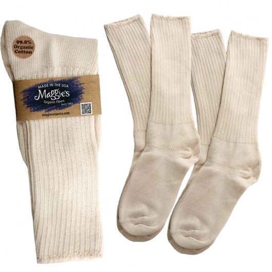 99% Organic Cotton Allergy Crew Sock - 2 Pack (2 pair ea)