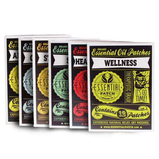 12 Pack All-Natural Essential Oil Patches (Multiple Varieties) (12 Patches)