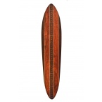 Mahogany Stripe Vintage Surfboard Wooden Growth Chart