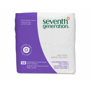 Seventh Generation - Chlorine Free Maxi Pads Overnight with wings