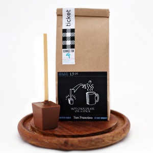 Ticket Chocolate - Belgian Milk Chocolate Hot Chocolate Stick