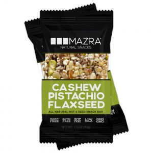 Mazra Natural Snacks - Cashew Pistachio Flaxseed Snack Bars